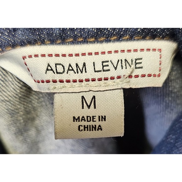 Adam Levine Denim Vest Womens SZ M Blue Solid Button up Sleeveless Y2K - Picture 3 of 5